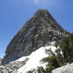 Crystal Crag, view of the climber's route