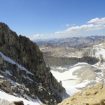 Back toward the summit on the descent