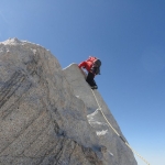 Brett heading onto the summit