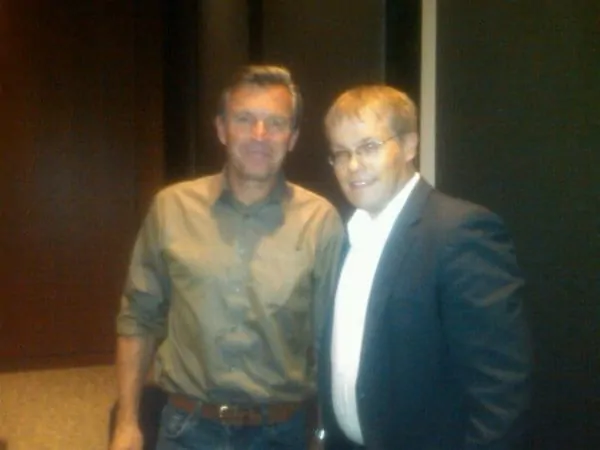 Ed Viesturs and I during a talk at National Geographic