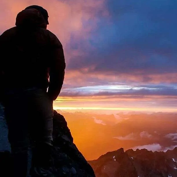 The most amazing sunset I've ever seen, climbing Mount Stuart in the Cascades.
