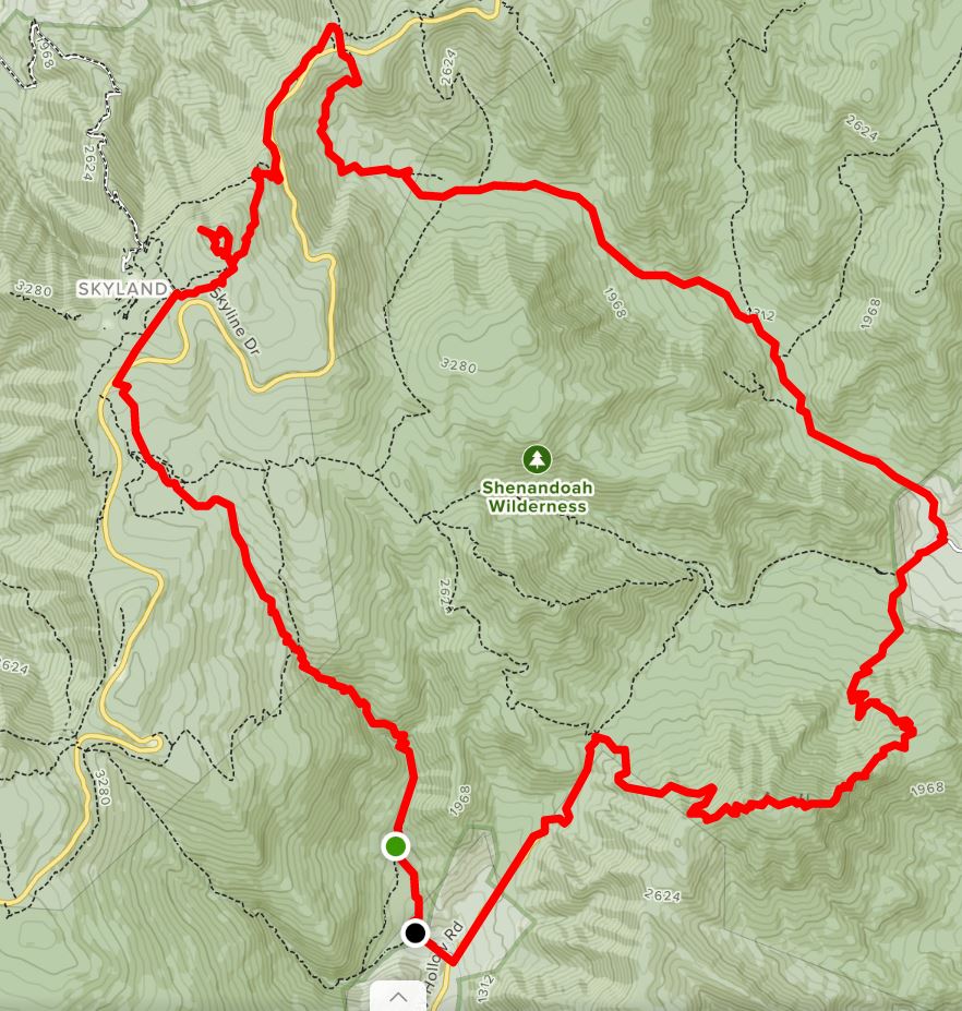 Old Rag Backpacking Look Map