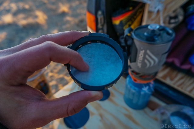 Insert a paper filter into the cap. The Best Camping Coffee Maker & How to Make Coffee While Camping