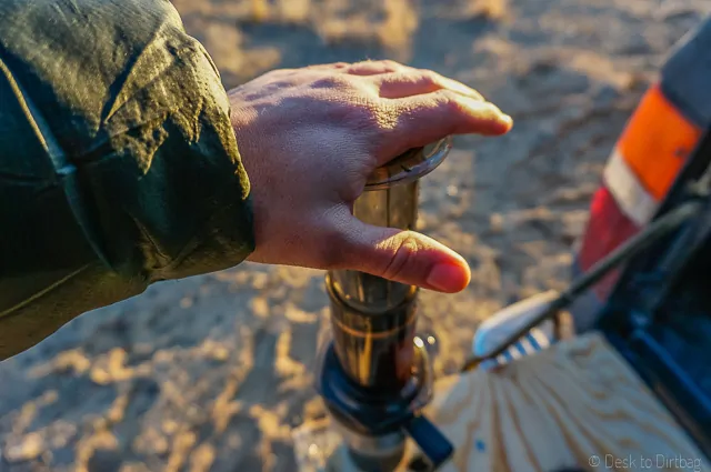 Slowly depress the plunger over 20-30 seconds with one hand. The Best Camping Coffee Maker & How to Make Coffee While Camping