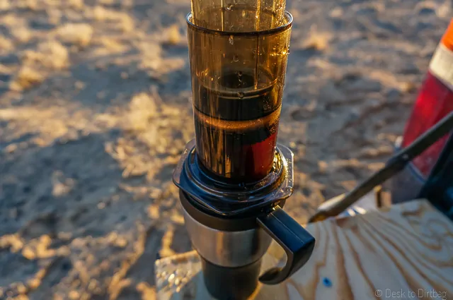A small air chamber (thus Aero-press) will push the coffee through. The Best Camping Coffee Maker & How to Make Coffee While Camping