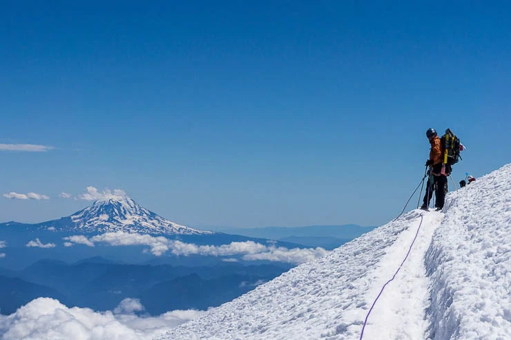 Climbing Mount Rainier via the Kautz Glacier Route washington, trip-reports, alpine