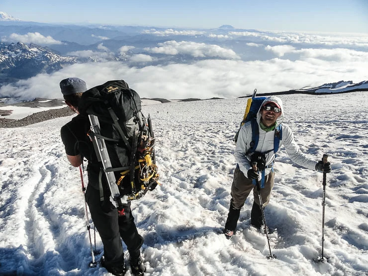 Climbing Mount Rainier via the Kautz Glacier Route washington, trip-reports, alpine