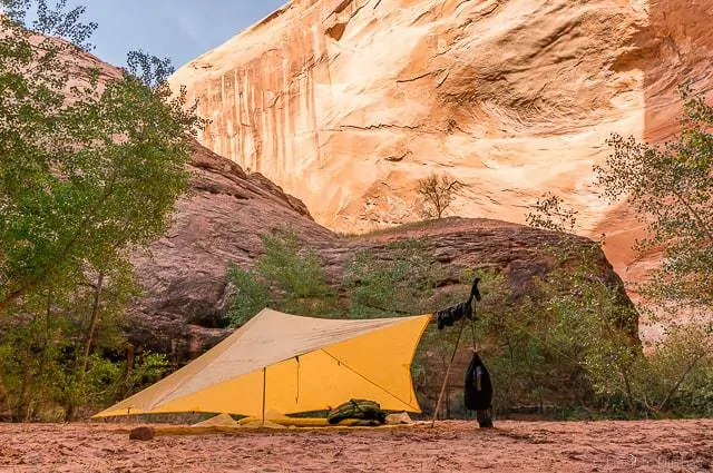 My MLD TrailStar in Coyote Gulch - Backpacking Coyote Gulch in Grand Staircase Escalante