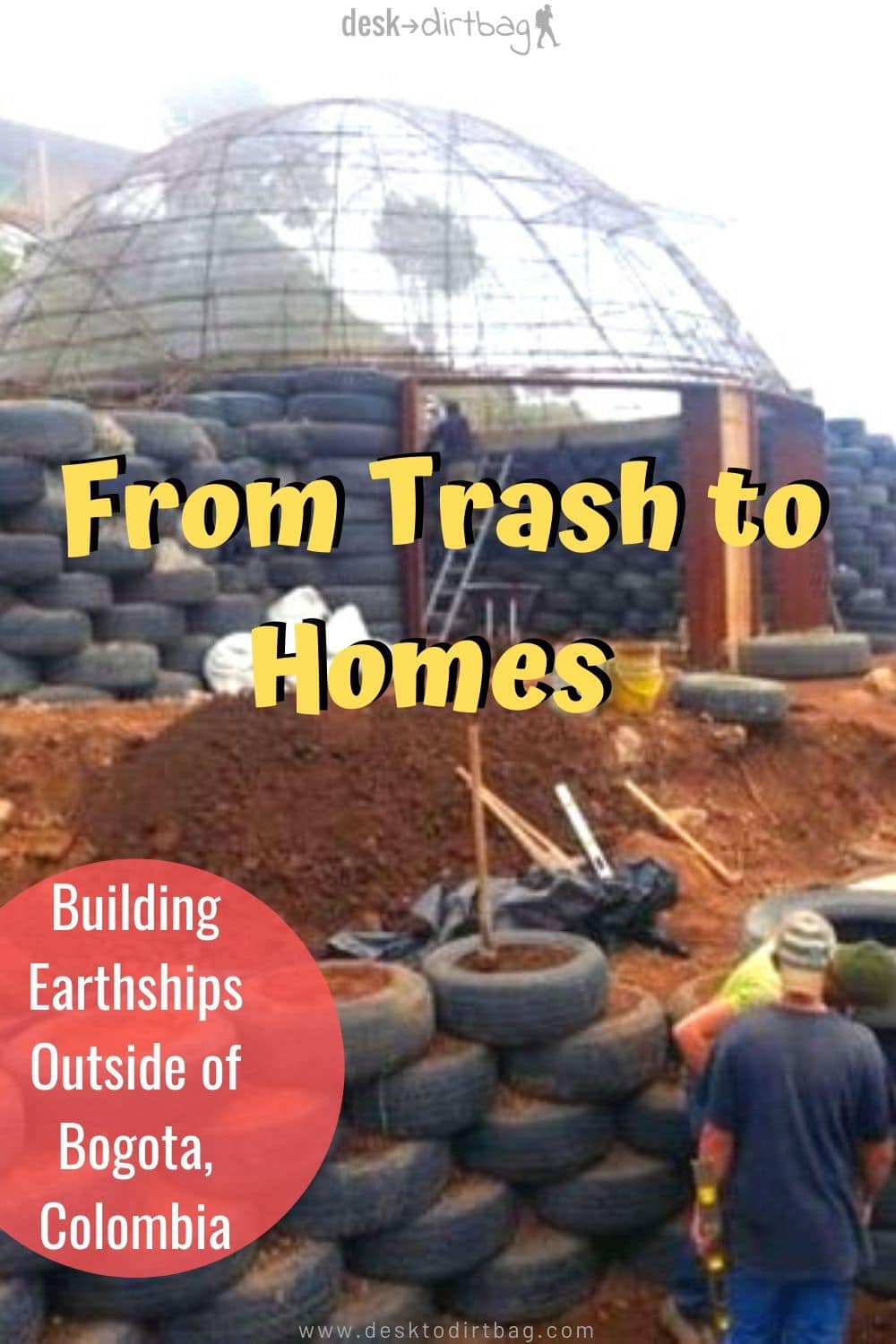 From Trash to Homes - Building Earthships Outside of Bogota, Colombia south-america