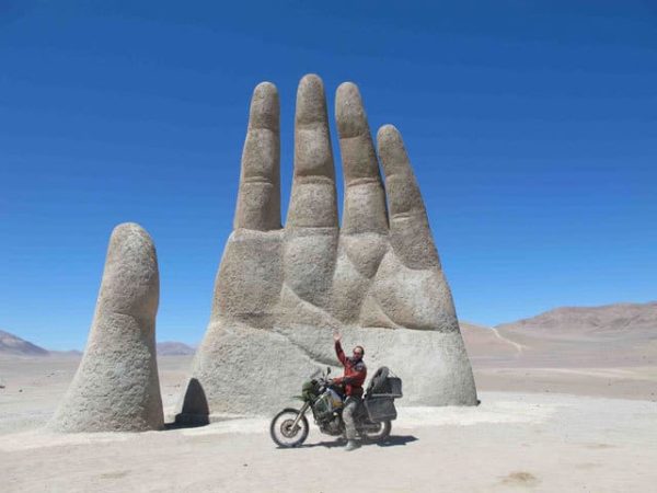 Ben Slavin in Chile on his epic South America motorcycle trip