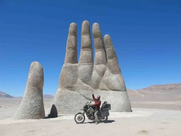 Ben Slavin in Chile on his epic South America motorcycle trip