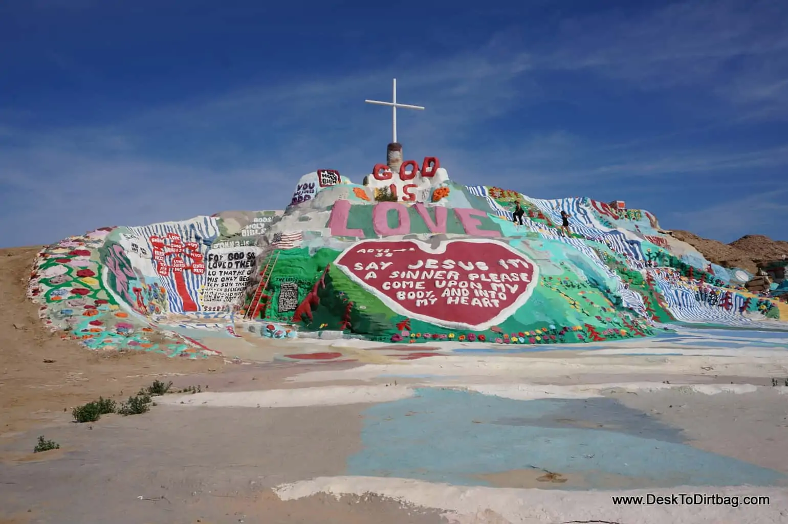 Salvation Mountain near Niland, California and Slab City.