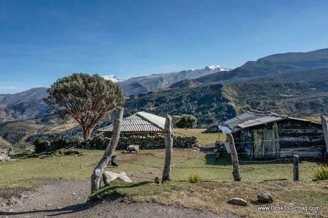 A small farm located alongside the hiking trail. - Sierra Nevada del Cocuy Colombia