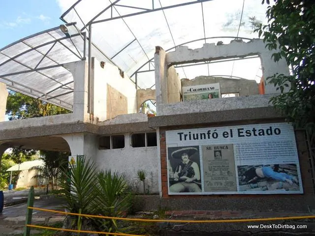 What is left of Pablo's old house. "The Triumph of the State"