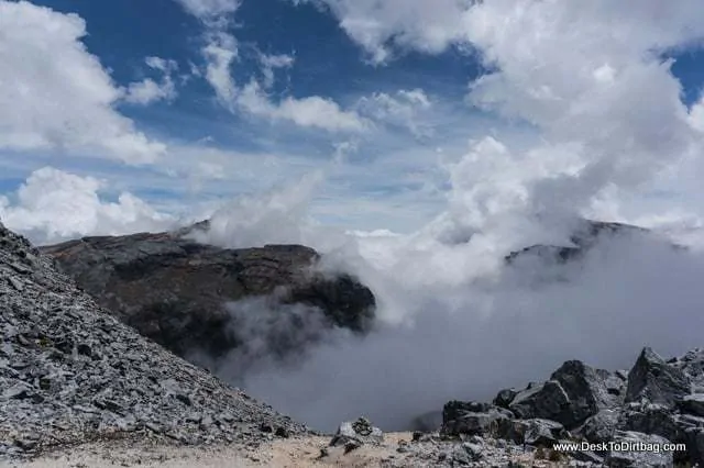 Roiling clouds on the otherside of the pass. - Sierra Nevada del Cocuy Colombia