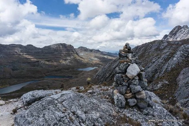 Cairns are pretty prevalent and trails are well marked. - Sierra Nevada del Cocuy Colombia