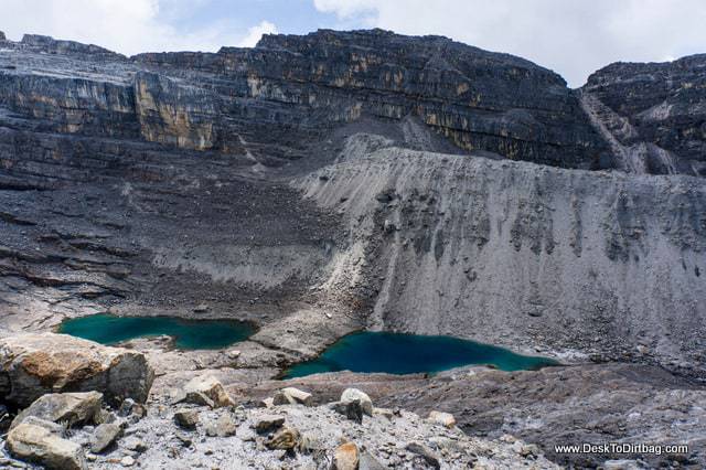 Hiking along the moraine below Pan de Azucar. - Sierra Nevada del Cocuy Colombia