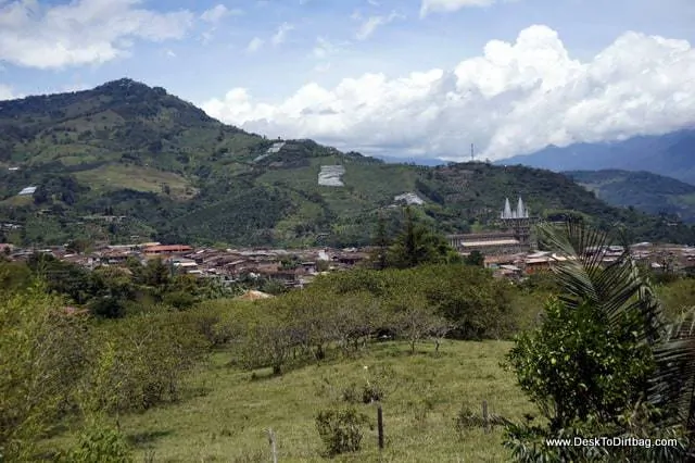 View of the town from the trout farm.