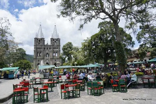 The main plaza of Jardin is a lively place - things to do in jardin colombia