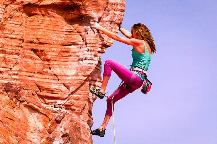 Climbing in Red Rock Canyon is pretty amazing!