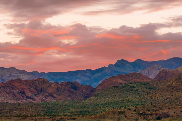 Sunset at Red Rock Canyon, Las Vegas, Nevada