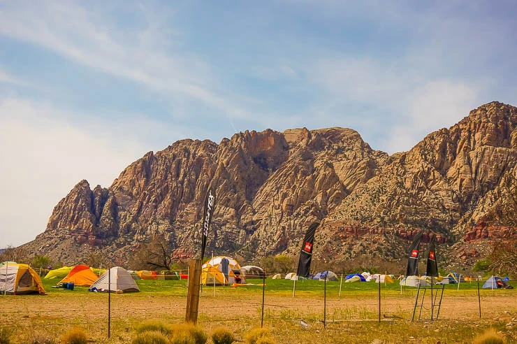 Tent city on the final day. Located at Spring Mountain State Park