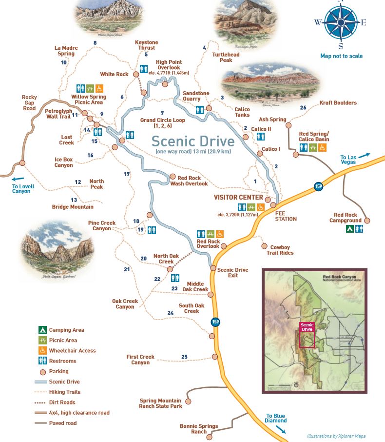 Red Rock Canyon Map
