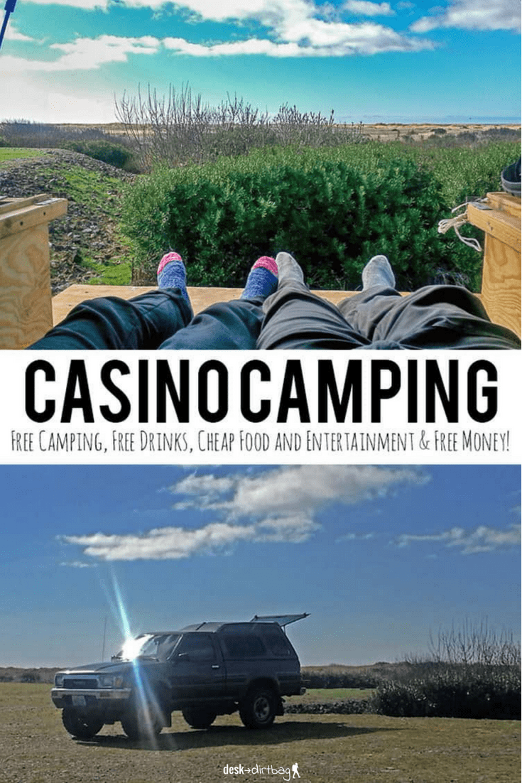 Did you know that many casinos across the US offer free camping, free drinks, cheap food & entertainment, and even free money to play? Casino camping rocks. Did you know that many casinos across the US offer free camping, free drinks, cheap food & entertainment, and even free money to play? Casino camping rocks.