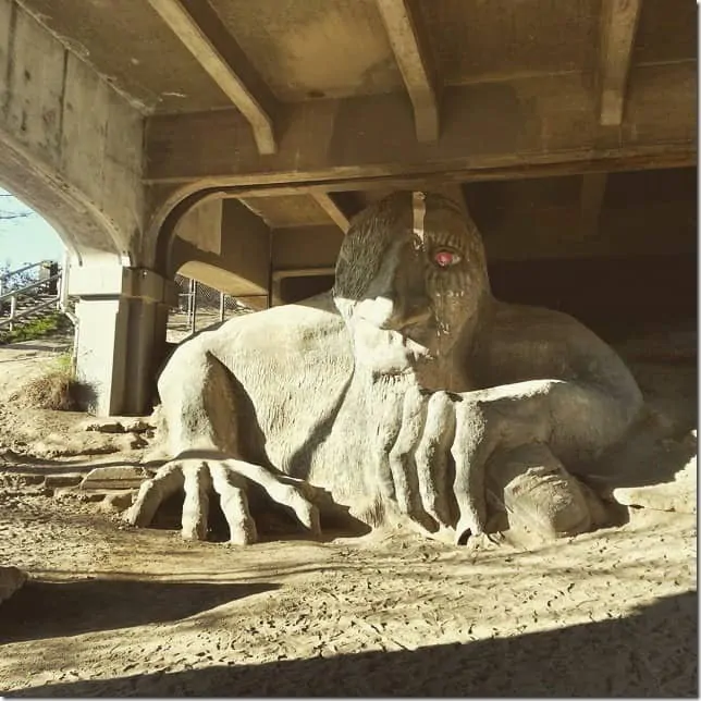Explore the weird side of Seattle - Fremont Troll - 49 Places to Visit on the Ultimate West Coast Road Trip