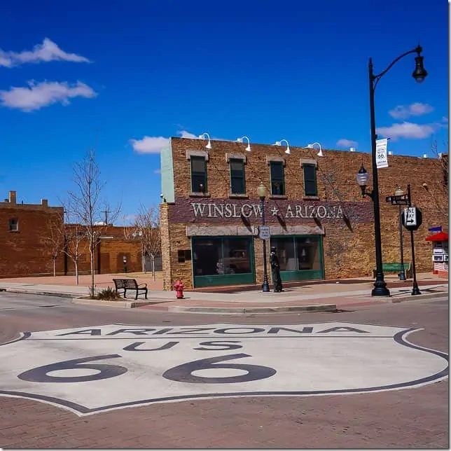 Drive along the historic Route 66 in Winslow Arizona - 49 Places to Visit on the Ultimate West Coast Road Trip