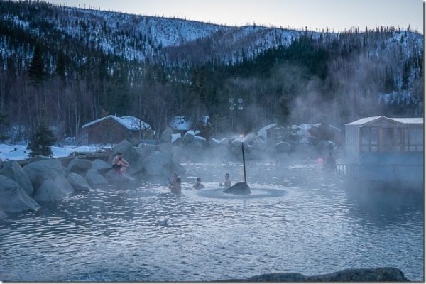 Visit the Chena Hot Springs during winter
