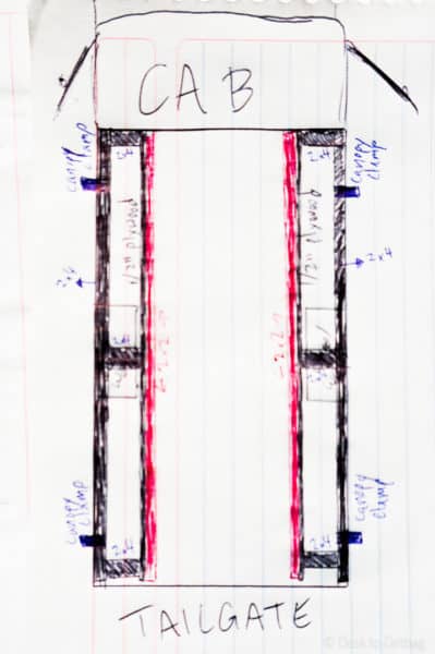 Ultimate Truck Camper Build Sketch