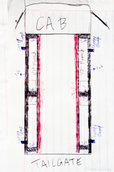 Ultimate Truck Camper Build Sketch