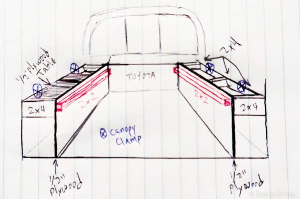 Ultimate Truck Camper Build Sketch