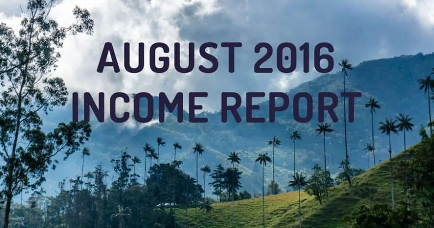 August 2016 Income Report