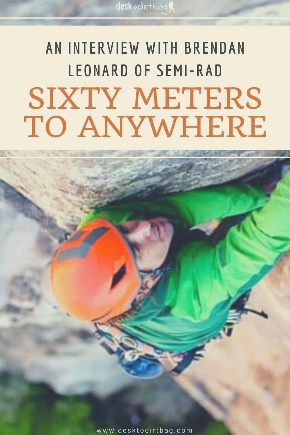 Sixty Meters to Anywhere: An Interview with Brendan Leonard of Semi-Rad books, armchair-alpinist