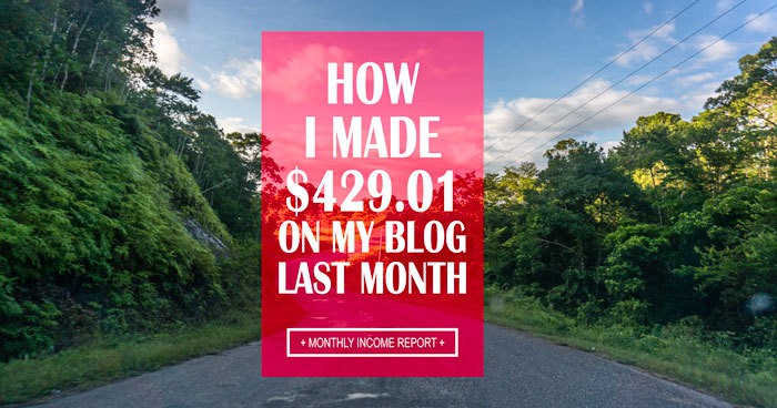 How I made $429.01 on my blog last month (Monthly Income Report)