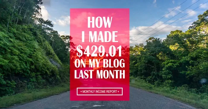 How I made $429.01 on my blog last month (Monthly Income Report)