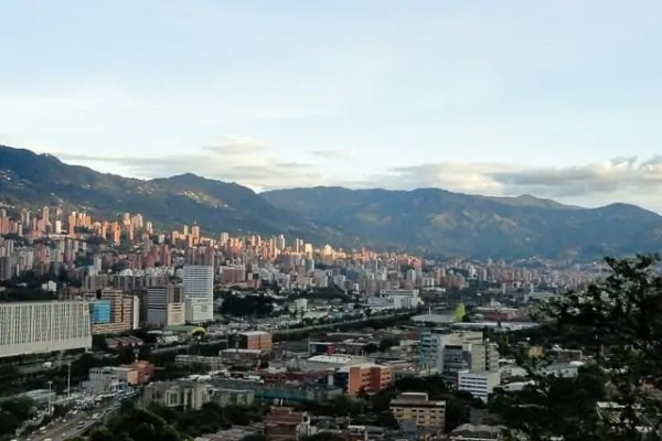 The view of Medellin, Colombia - how to travel the world on a budget