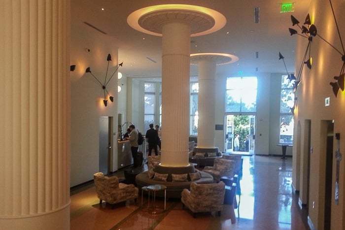 Art deco lobby of the Metropolitan by COMO Miami Beach