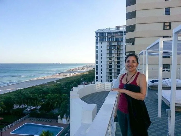 Watching the cruise ships from the rooftop of the Metropolitan by COMO Miami Beach