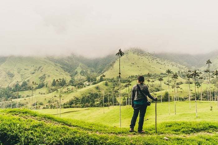 Hiking in Cocora Valley near Salento, Colombia