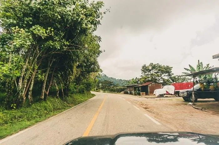 The road on the way to Zipolite, the coolest Mexico hippie beach town