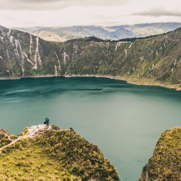 Looking over Quilotoa in Ecuador