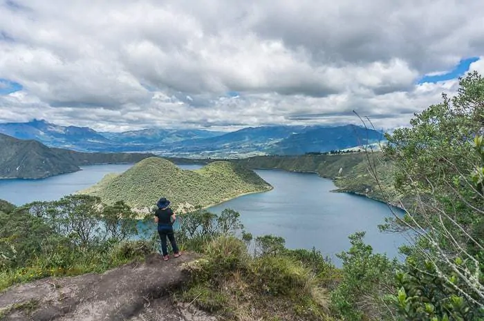 Cuicocha Lake hike in Ecuador, one of the best things to do when traveling to South America