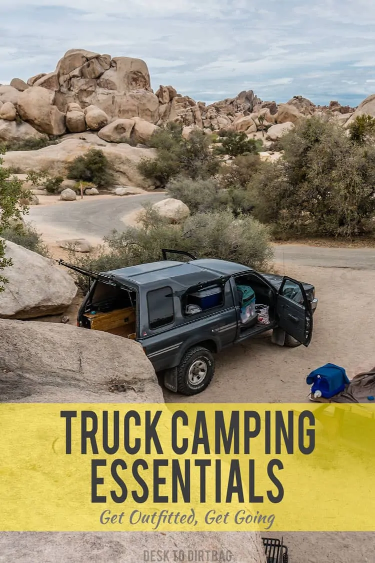 Get your truck camping essentials at the Desk to Dirtbag Truck Camping Store - www.desktodirtbag.com