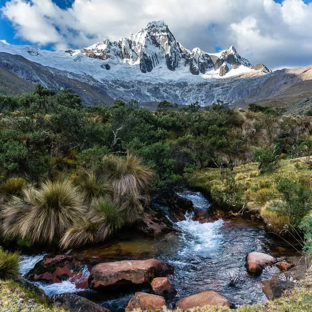 Taulliraju along the Santa Cruz Trek in Peru