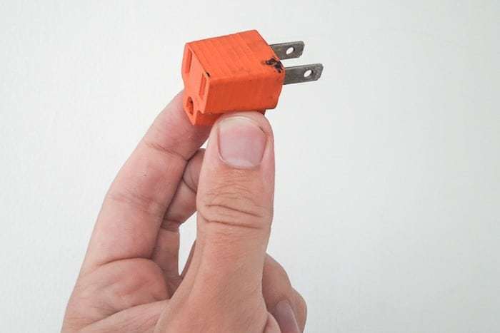 A simple three prong to two prong adapter has been huge for our comfort in a hotel.