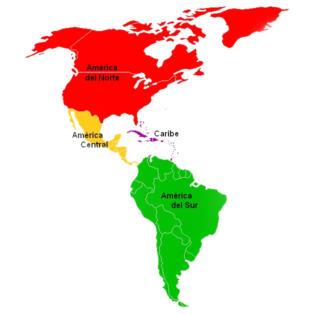 Regiones según la ONU - países de Centroamérica