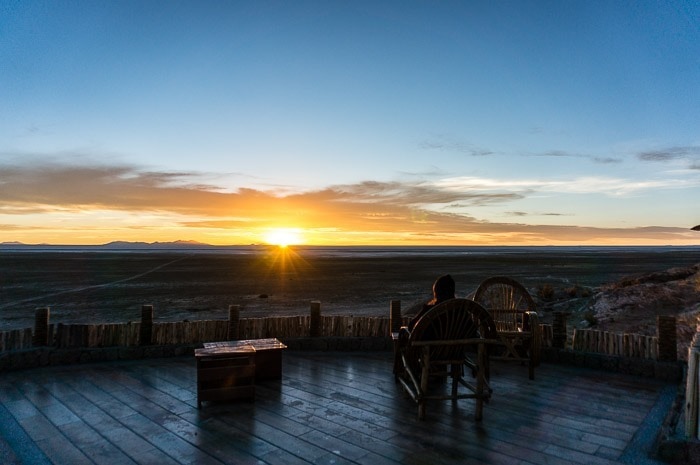 Atardecer - hotel de sal Luna Salada